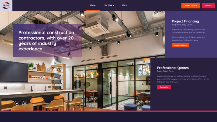 TES-N Construction's Website